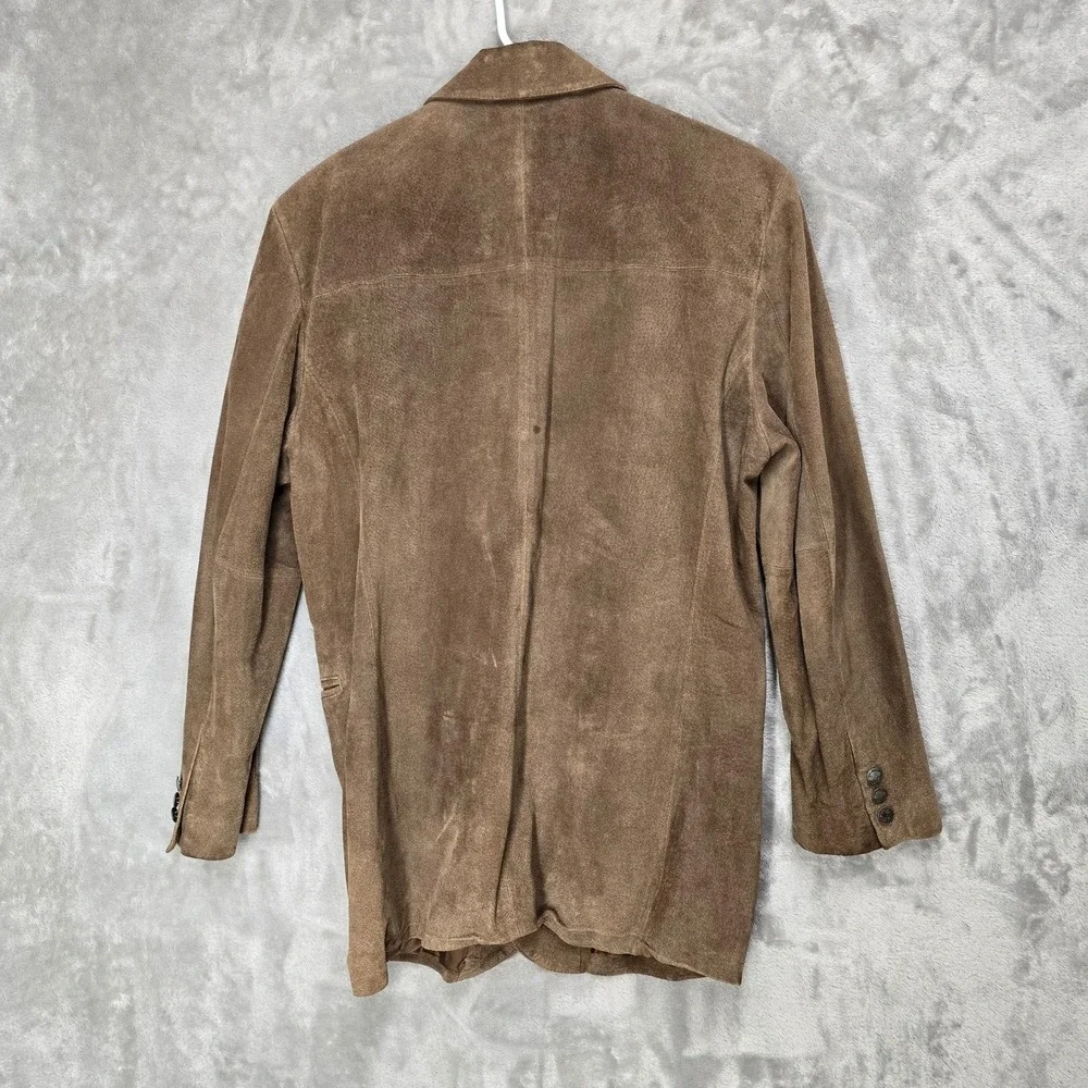 Cabelas Mens Suede Leather Blazer‎ Jacket Size 40 Reg Brown Outdoor Gear Buffalo